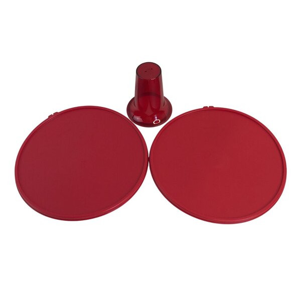 Tupperware TupperWave Stack Cooker Cranberry Red New Complete Set - Picture 2 of 7